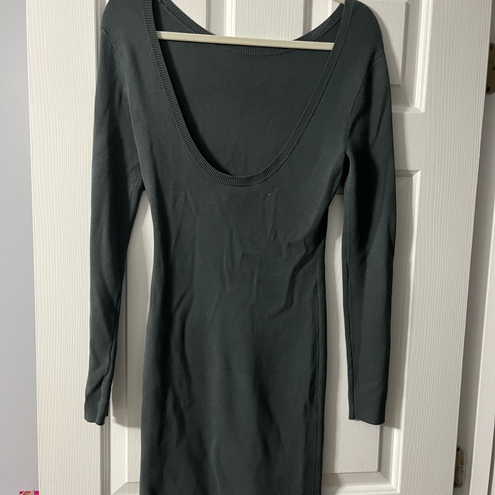 Low back sweater dress